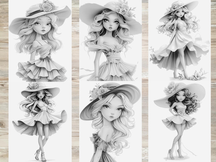 Doll Coloring Pages – Cute & Fashionable Printable Designs