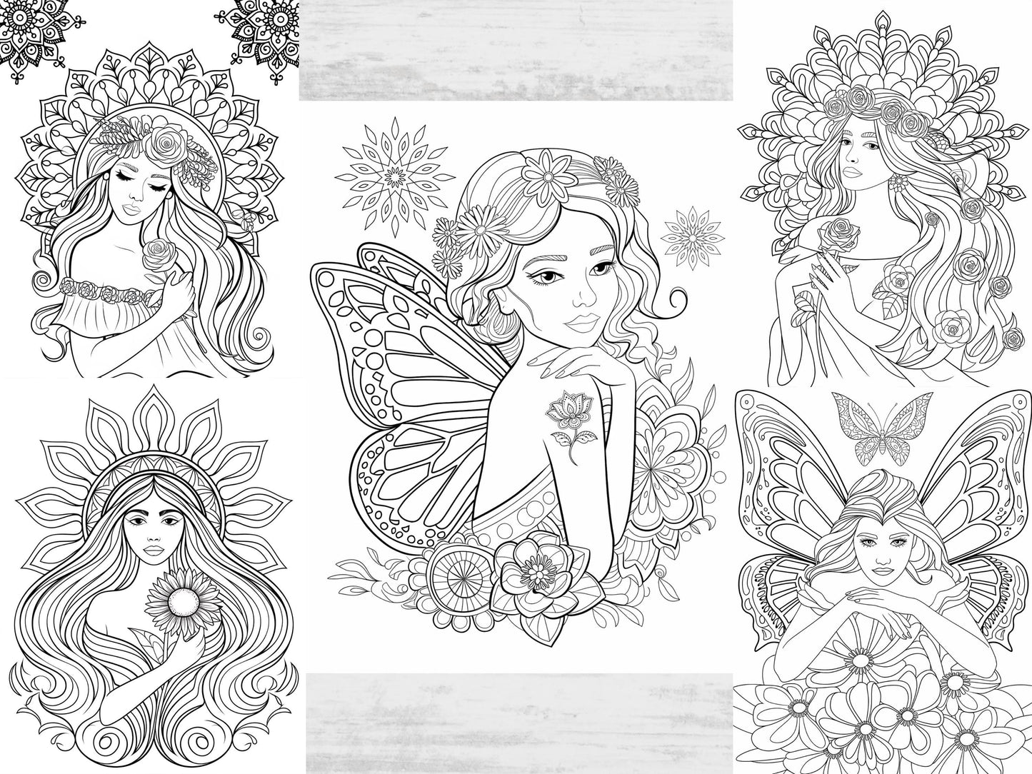 Mandalas para colorear para adultos / Mandalas fáciles para colorear / Arte imprimible para aliviar el estrés / Colorear terapia, mandalas relajantes, alivio del estrés