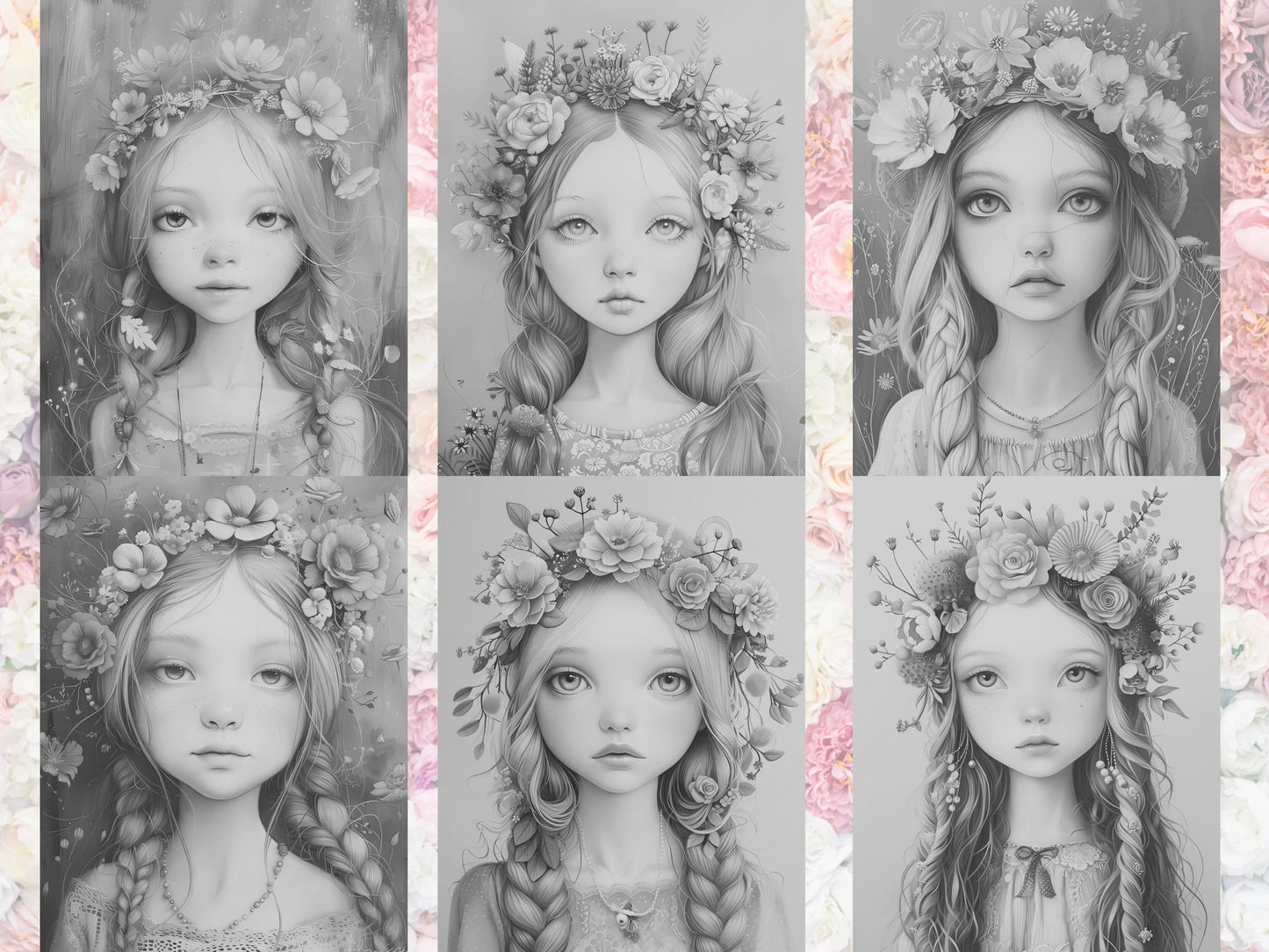 Páginas Para Colorear De Chicas Lindas Boho, Moda Boho, Páginas Para Colorear Para Niñas, Colorear Para Adultos, Coloración En Escala De Grises, Chicas Boho, Pdf