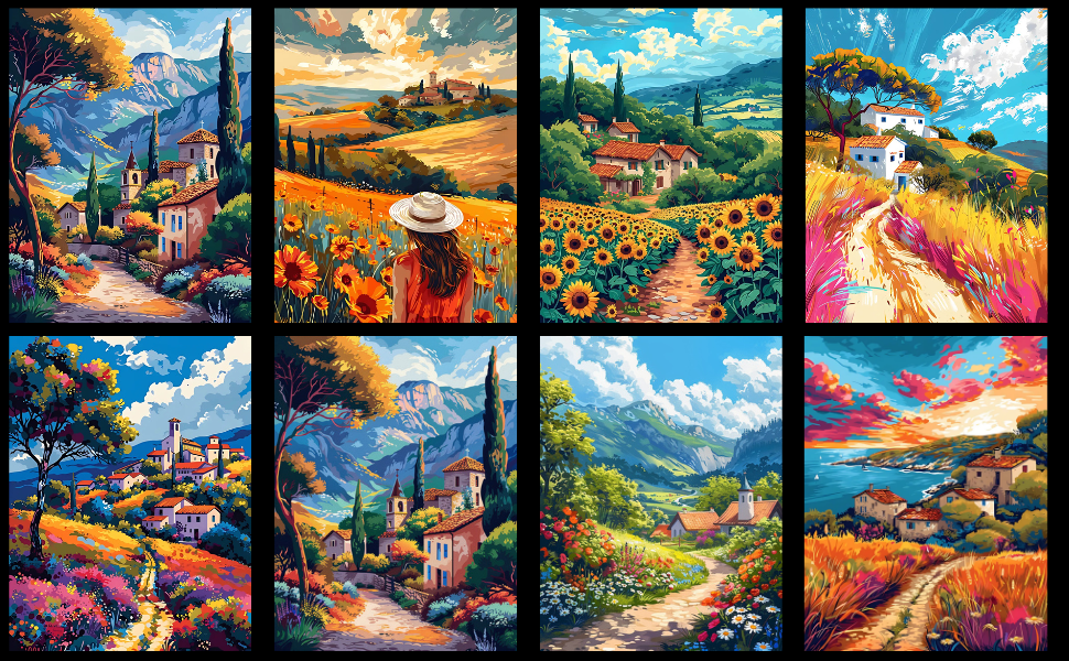 Countryside Landscape Color By Number