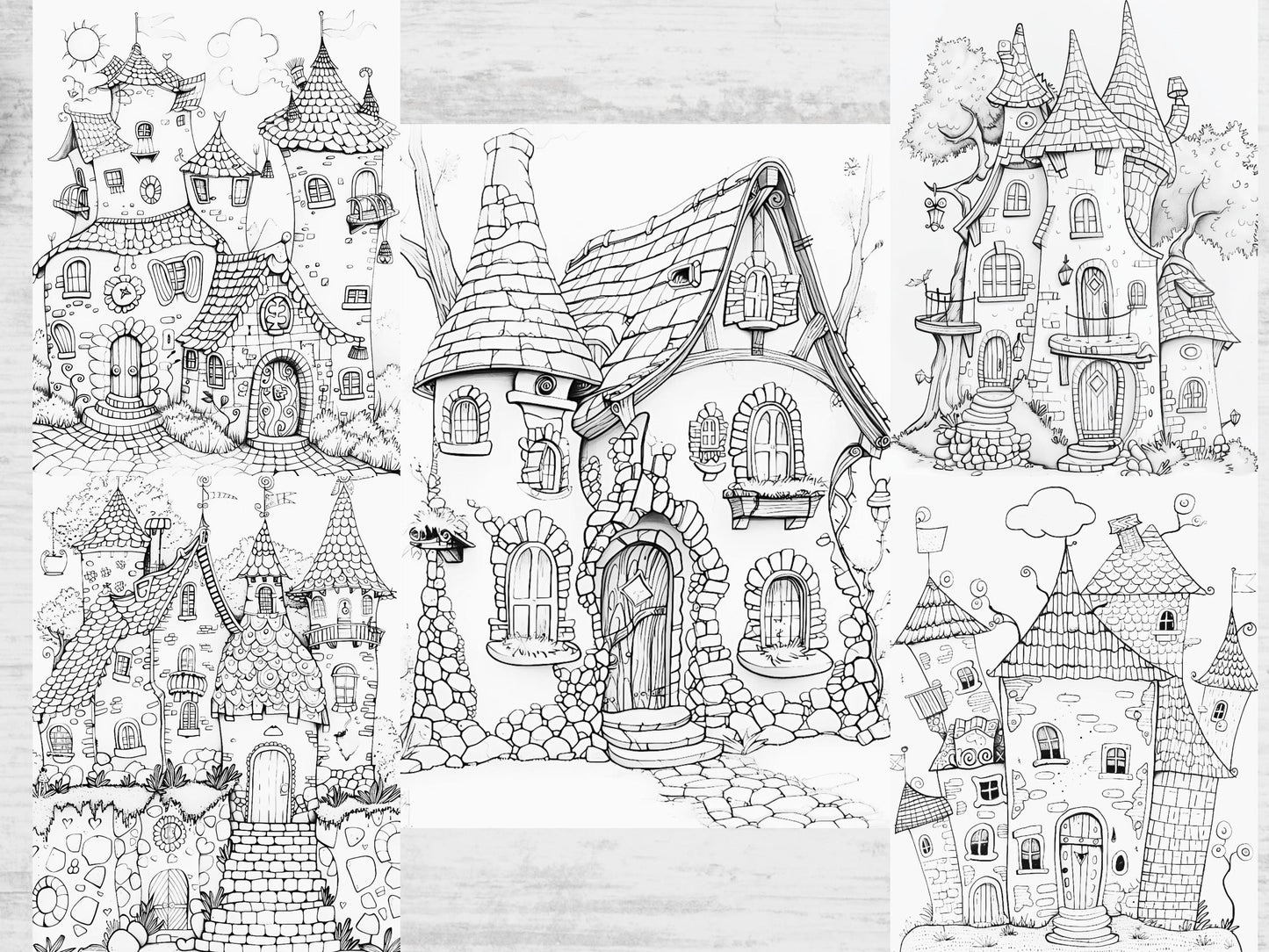 Dibujos para colorear con garabatos: divertidos diseños imprimibles para niños y adultos, dibujos para colorear con garabatos, lindo libro para colorear con descarga digital