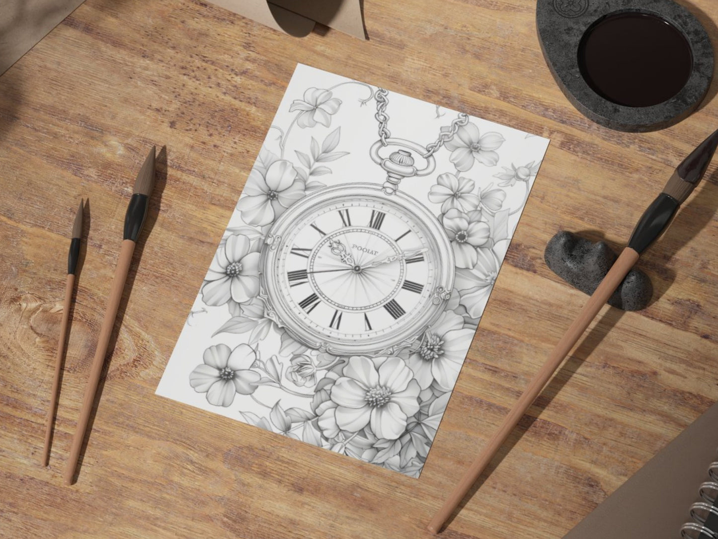 Dibujos para colorear de flores antiguas: Joyas y perfumes antiguos (Descarga PDF)