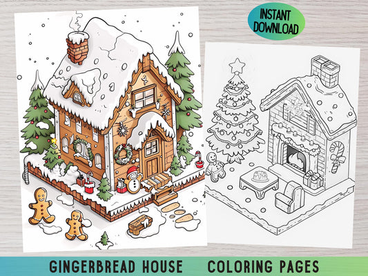 Páginas para colorear de casas de jengibre, Páginas para colorear de casas de jengibre, Páginas para colorear de galletas de jengibre, Páginas para colorear de hombres de jengibre, Páginas para colorear isométricas,