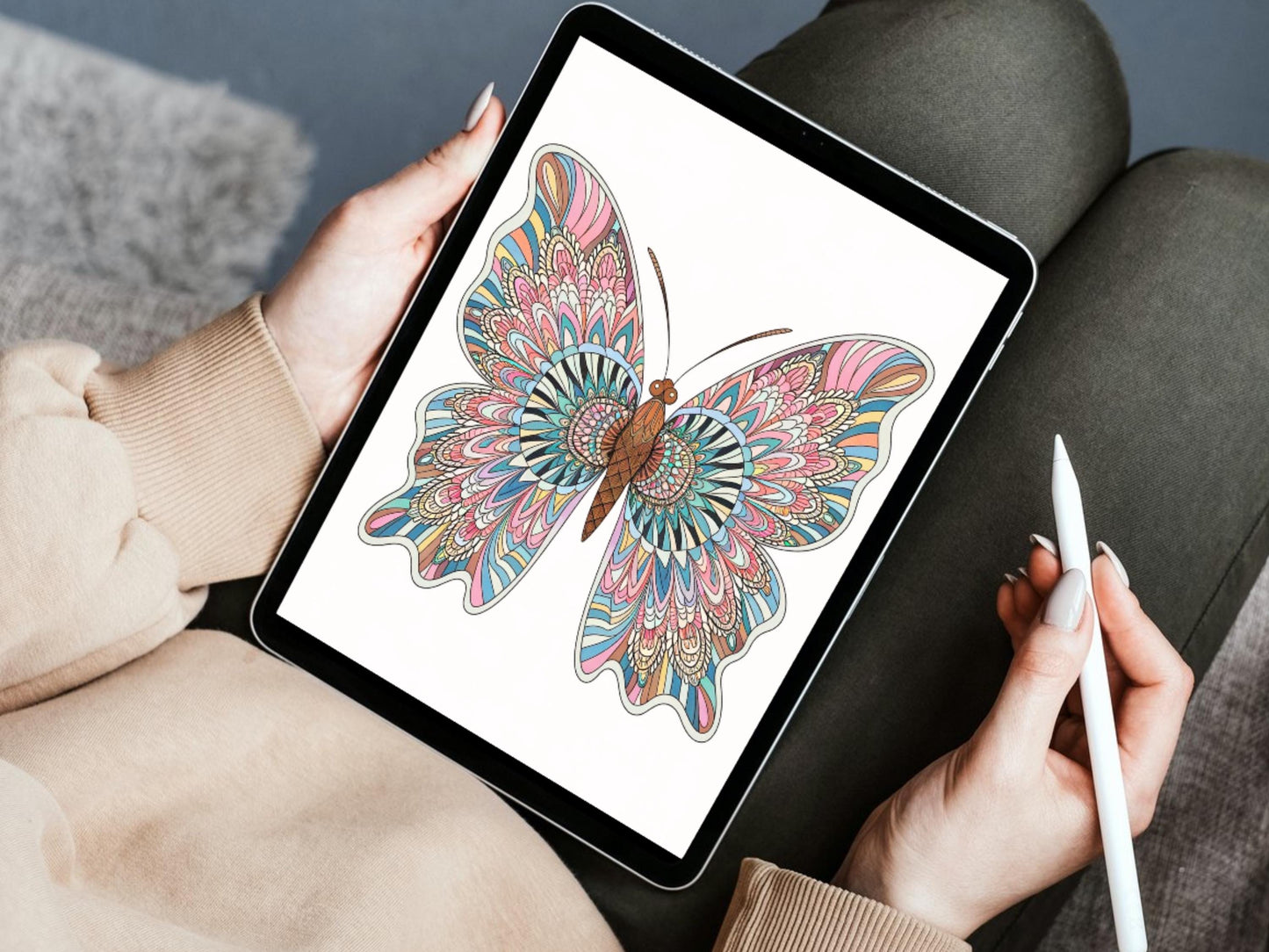 Páginas para colorear de mandalas, Dibujos para colorear para adultos, Mandalas para colorear imprimibles, Mandalas mariposa, Alivio del estrés, Patrón de mandalas, Mandalas florales