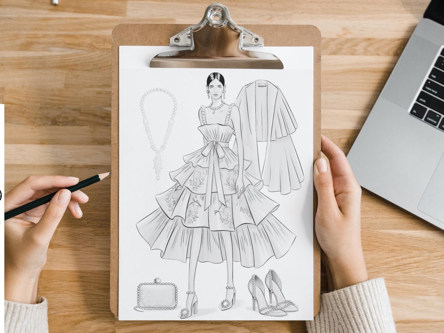 Coquette Fashion, Dibujos para colorear de moda, Dibujos para colorear de moda para adultos, Dibujos para colorear de moda para adultos, Libro para colorear de moda para adultos