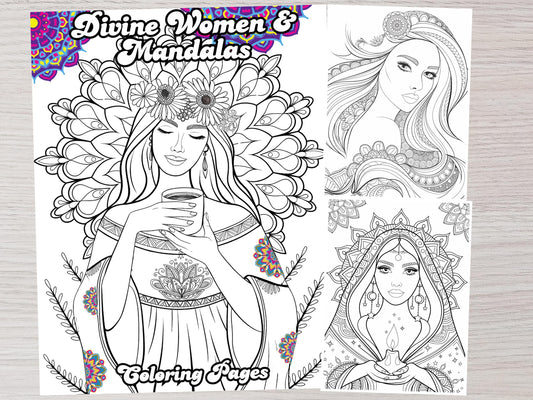 Mandalas para colorear para adultos / Mandalas fáciles para colorear / Arte imprimible para aliviar el estrés / Colorear terapia, mandalas relajantes, alivio del estrés