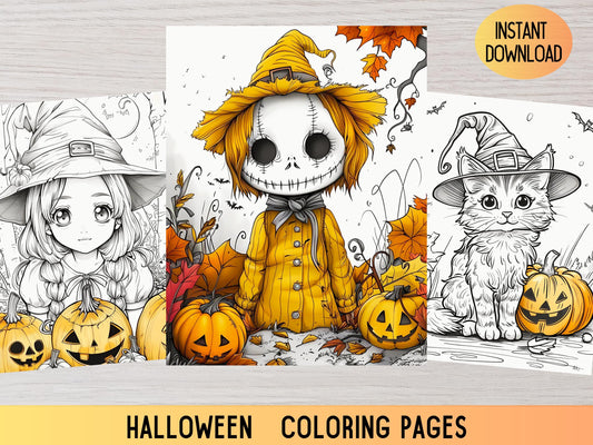 Dibujos para colorear de Halloween, libro para colorear de Halloween, dibujos para colorear de Halloween para imprimir, dibujos para colorear de Halloween, dibujos para colorear de calabazas