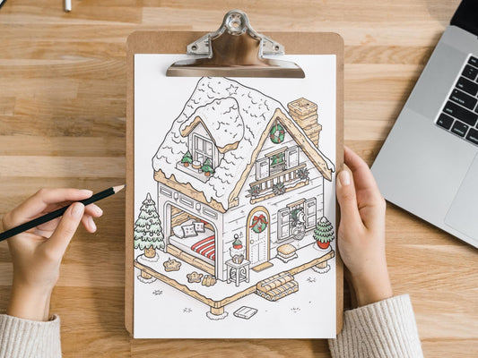 Páginas para colorear de casas de jengibre, Páginas para colorear de casas de jengibre, Páginas para colorear de galletas de jengibre, Páginas para colorear de hombres de jengibre, Páginas para colorear isométricas,