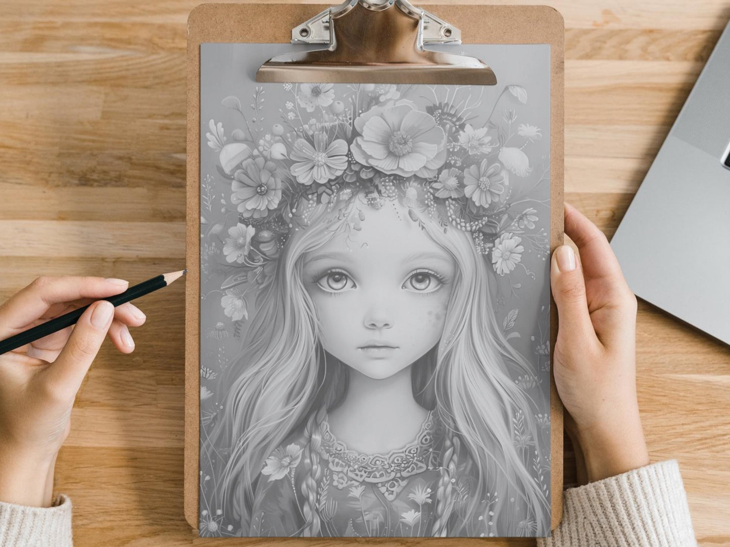 Páginas Para Colorear De Chicas Lindas Boho, Moda Boho, Páginas Para Colorear Para Niñas, Colorear Para Adultos, Coloración En Escala De Grises, Chicas Boho, Pdf