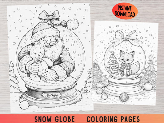 Bola de nieve para colorear, página para colorear de vacaciones, página para colorear de Navidad, página para colorear de muñeco de nieve, libro para colorear de invierno, páginas para colorear para adultos, Navidad