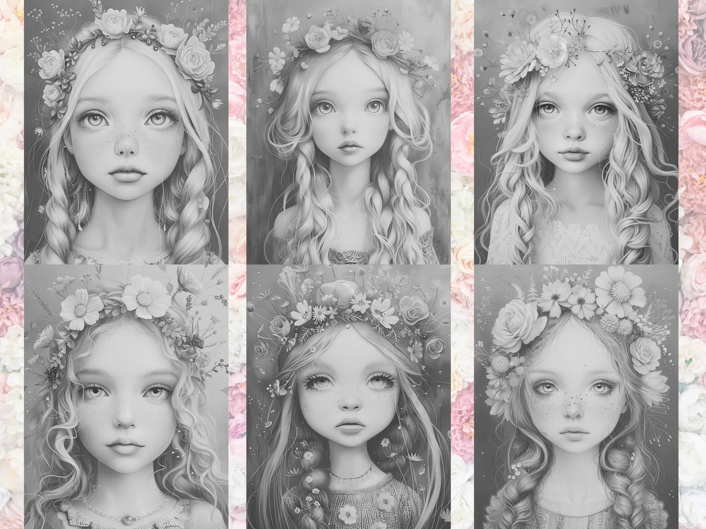 Páginas Para Colorear De Chicas Lindas Boho, Moda Boho, Páginas Para Colorear Para Niñas, Colorear Para Adultos, Coloración En Escala De Grises, Chicas Boho, Pdf