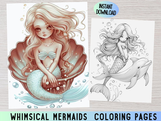 Dibujos para colorear de sirenas, Dibujos para imprimir de sirenas, Dibujos para colorear para adultos, Dibujos para colorear para niños, Dibujos para colorear bajo el agua, Dibujos para colorear de dibujos animados, Dibujos para colorear de fantasía