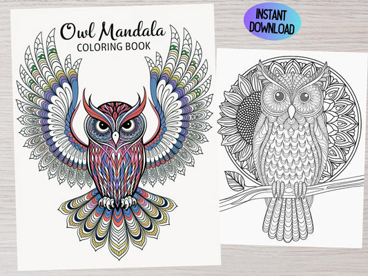 Dibujos de búhos para colorear, Hojas para colorear de búhos, Dibujos de búhos para colorear para adultos, Dibujos de mandalas de búhos para colorear, Búhos para imprimir, Dibujos de búhos para colorear