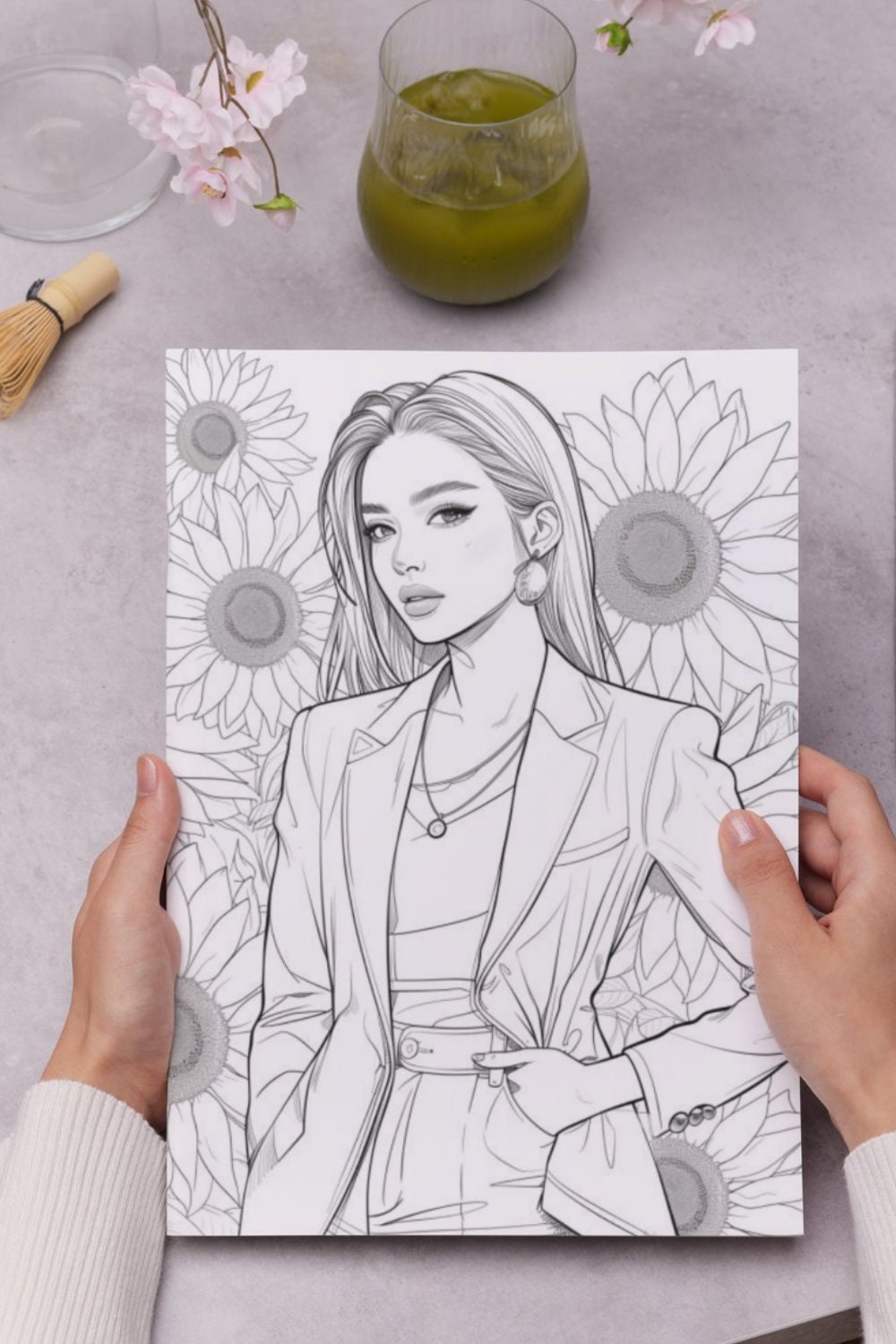 Libro para colorear de ilustración de moda, Páginas para colorear de moda para adultos, Páginas para colorear para adultos de moda, libro para colorear para adultos de moda, Chic