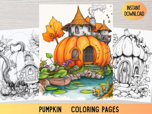 Dibujos para colorear de calabazas, Dibujos para colorear de calabazas, Libro para colorear de calabazas, Dibujos para colorear de calabazas para imprimir, Dibujos para colorear para adultos, Dibujos para colorear de otoño