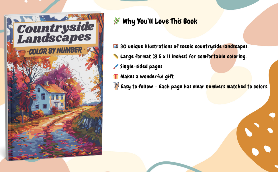 Countryside Landscape Color By Number