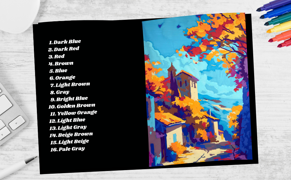 Countryside Landscape Color By Number