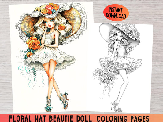 Dibujos para colorear de muñecas, Libro para colorear de muñecas, Dibujos para colorear de muñecas de moda, Libro para colorear para adultos, Dibujos para colorear de chicas guapas, Dibujos para colorear de chicas de moda