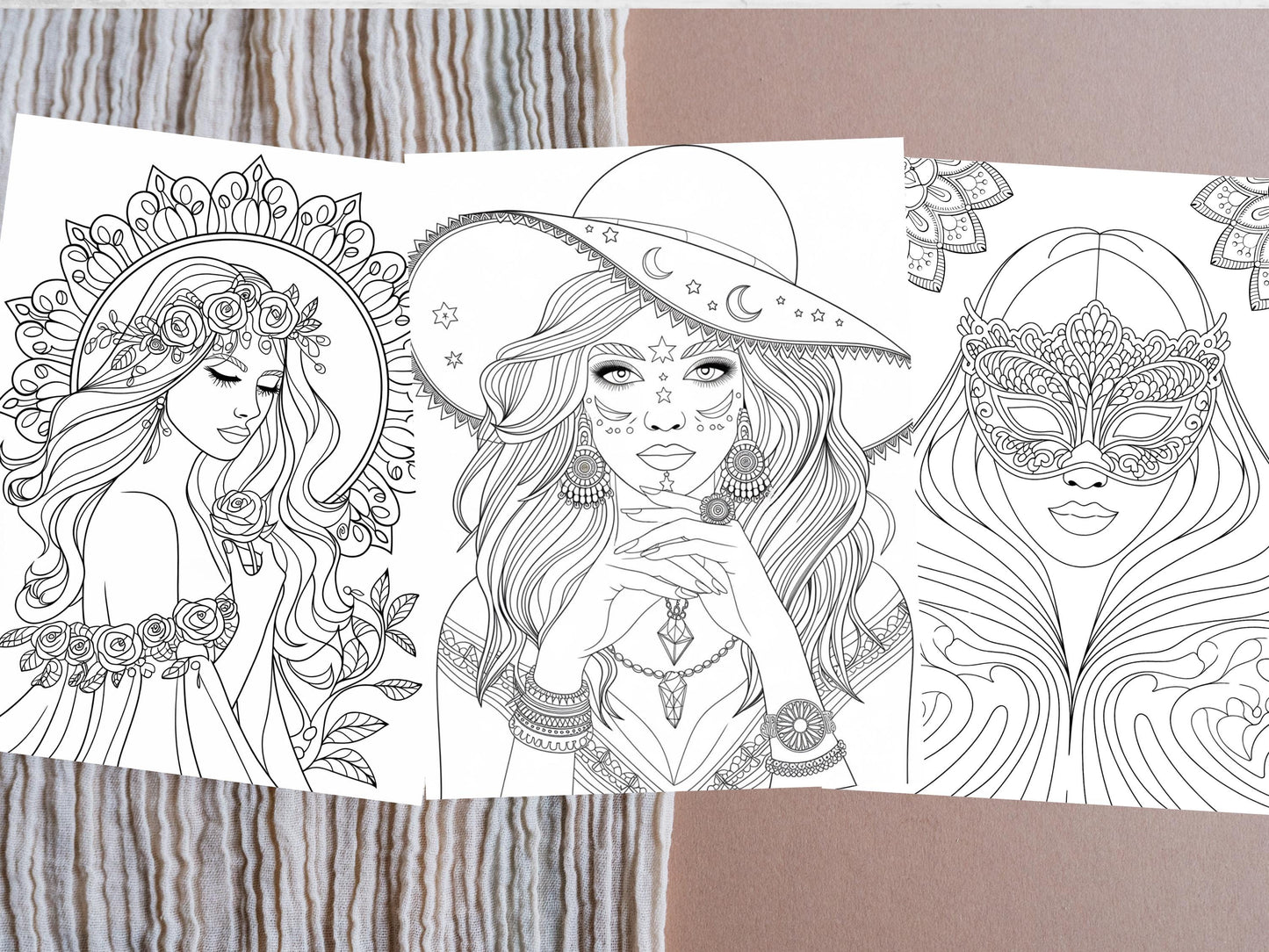 Mandalas para colorear para adultos / Mandalas fáciles para colorear / Arte imprimible para aliviar el estrés / Colorear terapia, mandalas relajantes, alivio del estrés