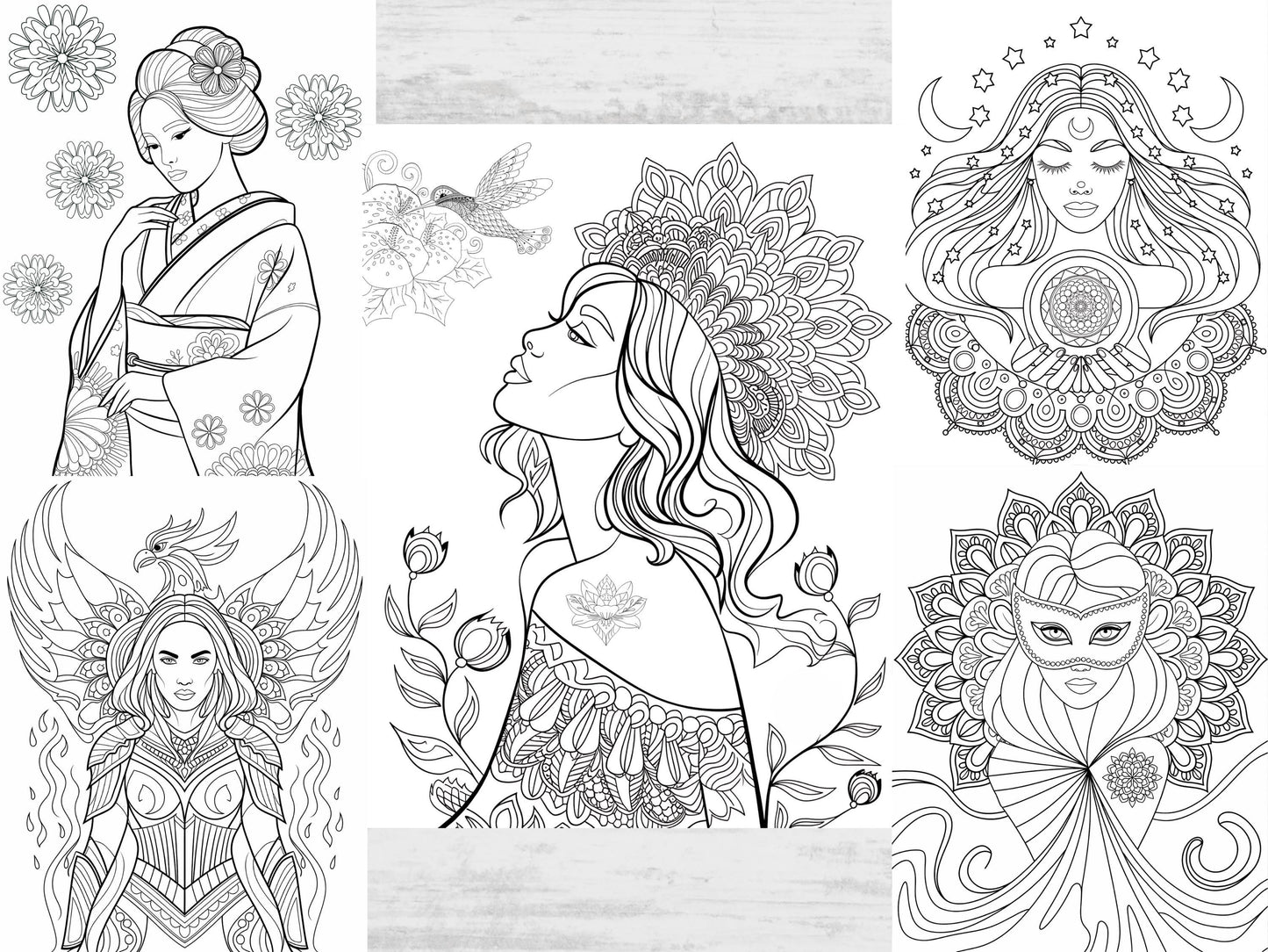 Mandalas para colorear para adultos / Mandalas fáciles para colorear / Arte imprimible para aliviar el estrés / Colorear terapia, mandalas relajantes, alivio del estrés