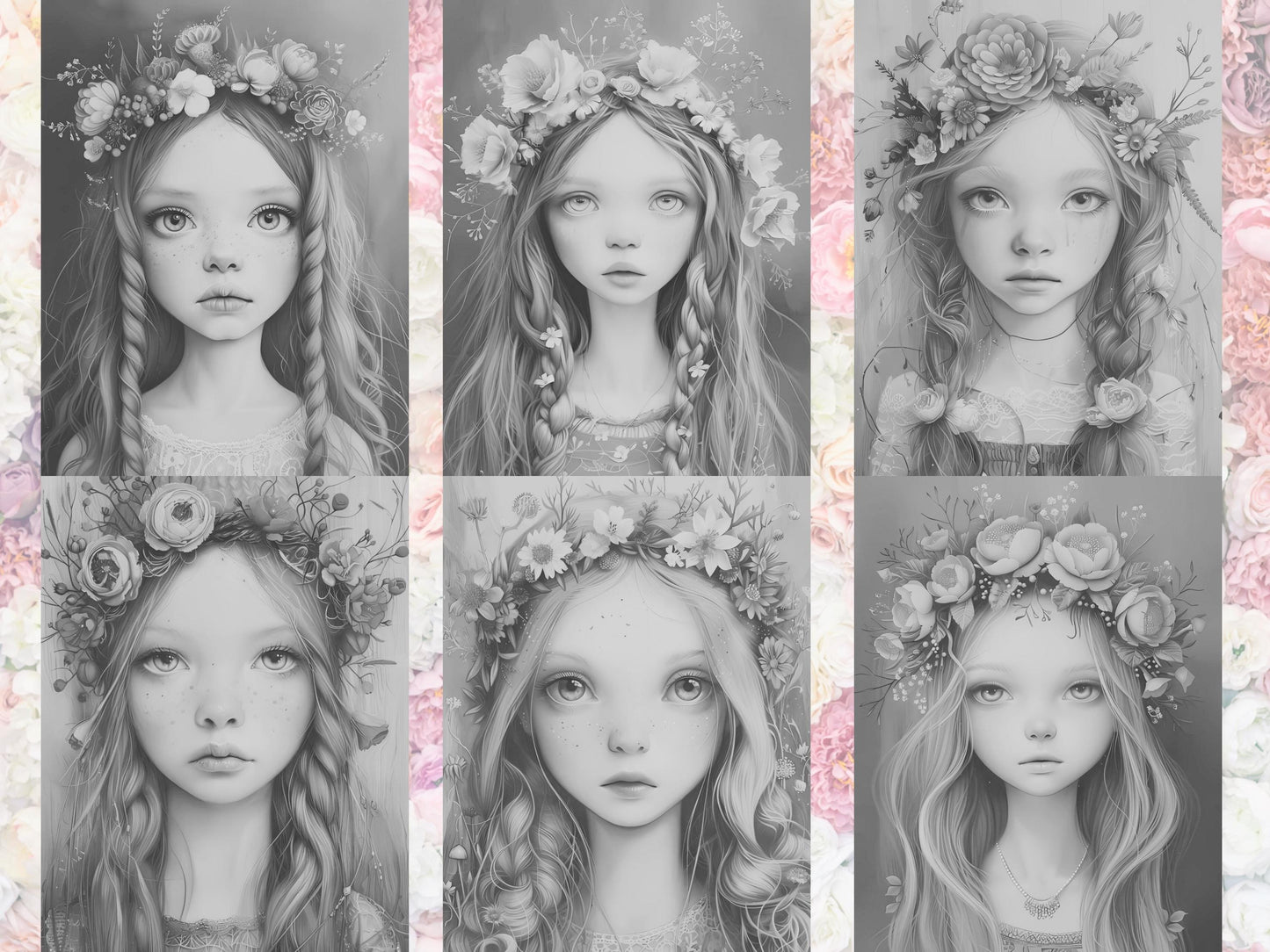 Páginas Para Colorear De Chicas Lindas Boho, Moda Boho, Páginas Para Colorear Para Niñas, Colorear Para Adultos, Coloración En Escala De Grises, Chicas Boho, Pdf