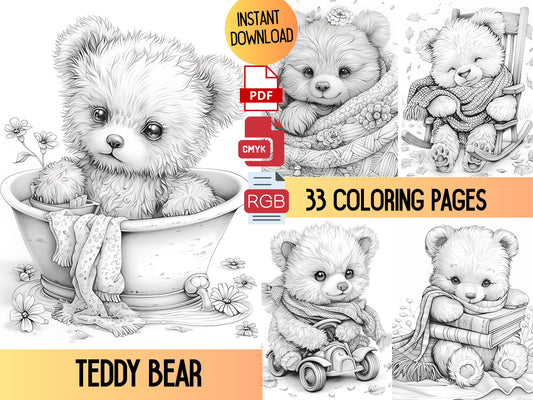 Páginas para colorear de ositos de peluche, Libro para colorear de ositos de peluche, Coloración de ositos lindos, Páginas para colorear de ositos lindos, Coloración de osos de peluche/Páginas para colorear de ositos de peluche