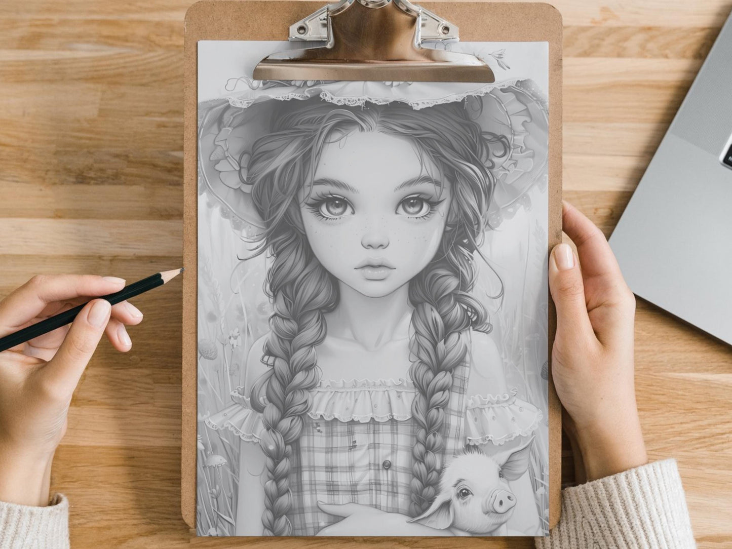 Libro para colorear de chicas de campo: Ilustraciones de la vida en la granja (PDF)