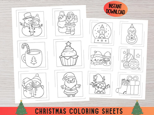 Hojas para colorear de Navidad, Hojas para colorear de Navidad para imprimir, Páginas para colorear de Navidad, Páginas para colorear de Navidad para adultos