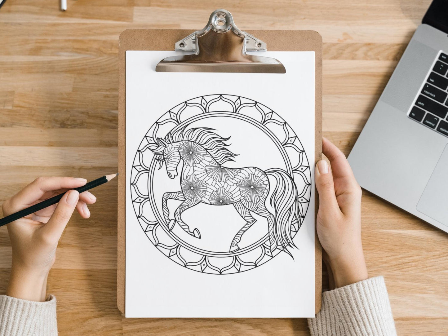 Dibujos de caballos para colorear, dibujos de caballos para imprimir, dibujos de caballos para colorear para adultos, diseños intrincados, mandalas de caballos, libros para colorear de caballos, páginas relajantes