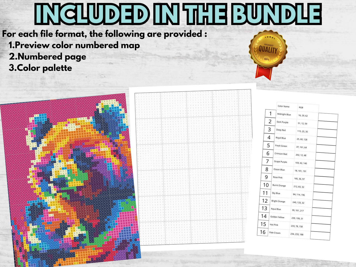 Animales de mosaico misteriosos, colorear animales por números, animales pixel art, colorear mosaicos relajantes, colorear misterios divertidos para niños y adultos