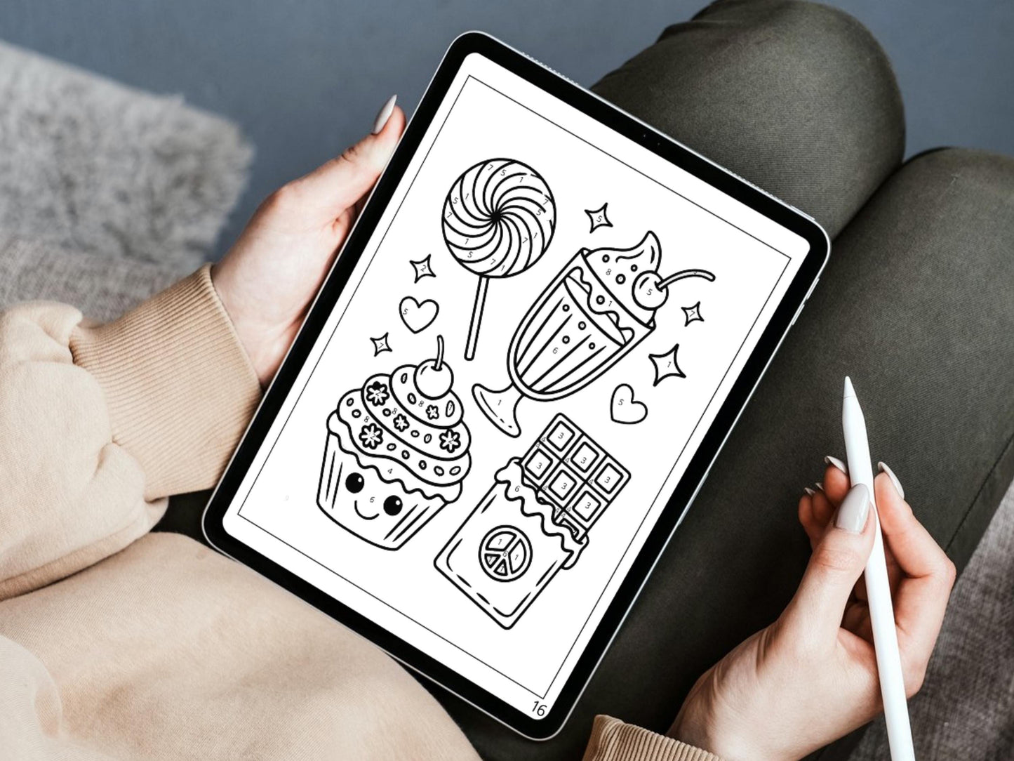 Libro para colorear retro con flores para colorear por números (PDF)